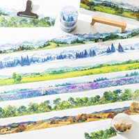 Mr. Pape, 200cm/roll, forest mountains and rivers PET tape landscape stickers DIY scrapbook diary decoration stationery stickers 2