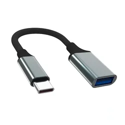 Universal OTG Type C Cable Adapter - USB to Type C Connector (Dark Grey)