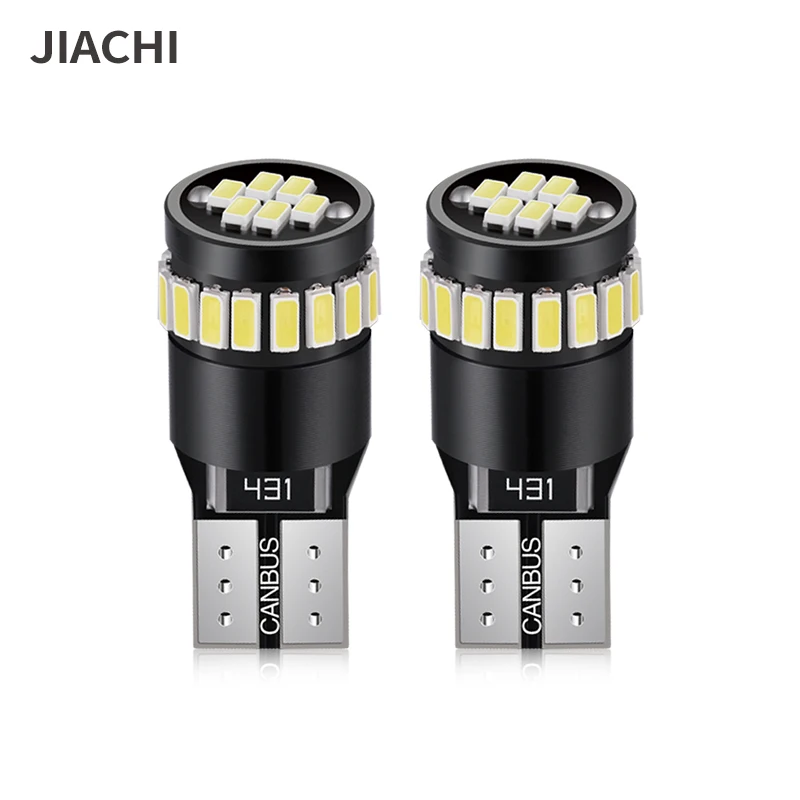 

JIACHI 2PCS High Power No Error Free W5w T10 Canbus Led Light 2825 2827 192 168 184 For Auto Car Trunk Parking White Dc12v 24smd