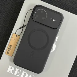 Premium Vegan Leather Shockproof Magnetic Wireless Charging Case for Huawei Nova 15 Pro (Black)