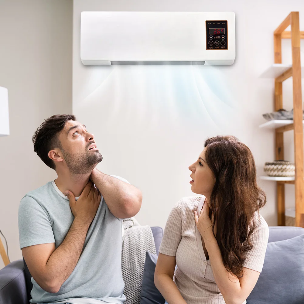 Wall Mount Portable Airconditioner & Remote Control Portable Wall Airconditioner Mini Split AC/Heating System for Home Office