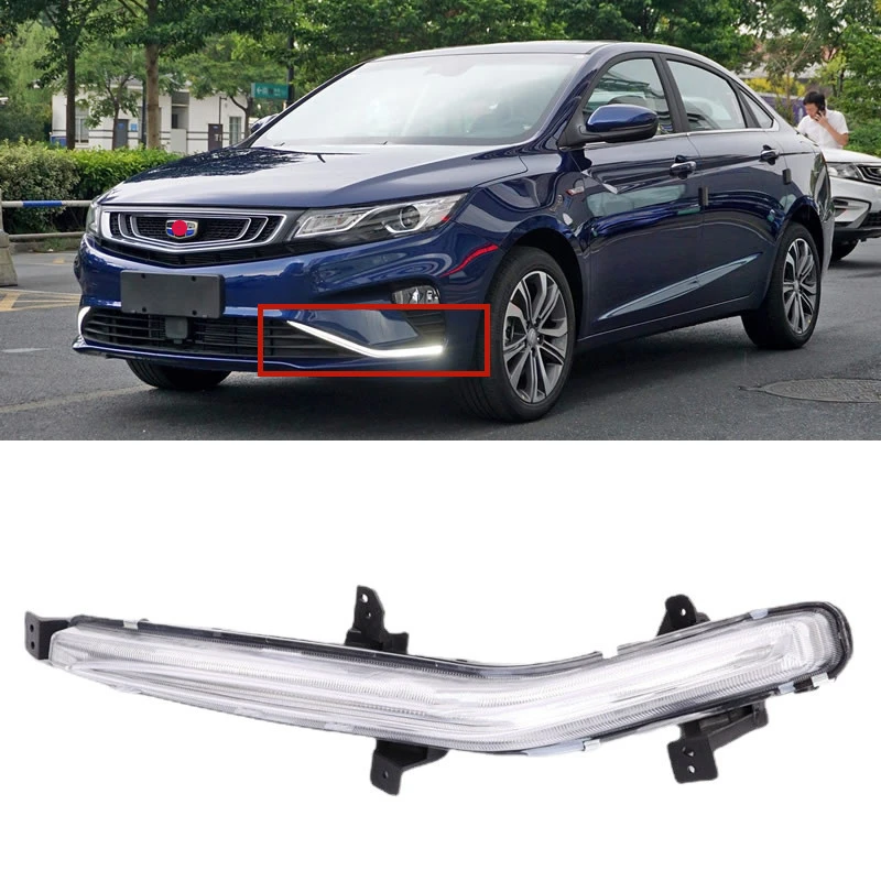 

For Geely Emgrand GL 2018 Car Accessories LED Front fog light assembly daytime running lights Front bumper light