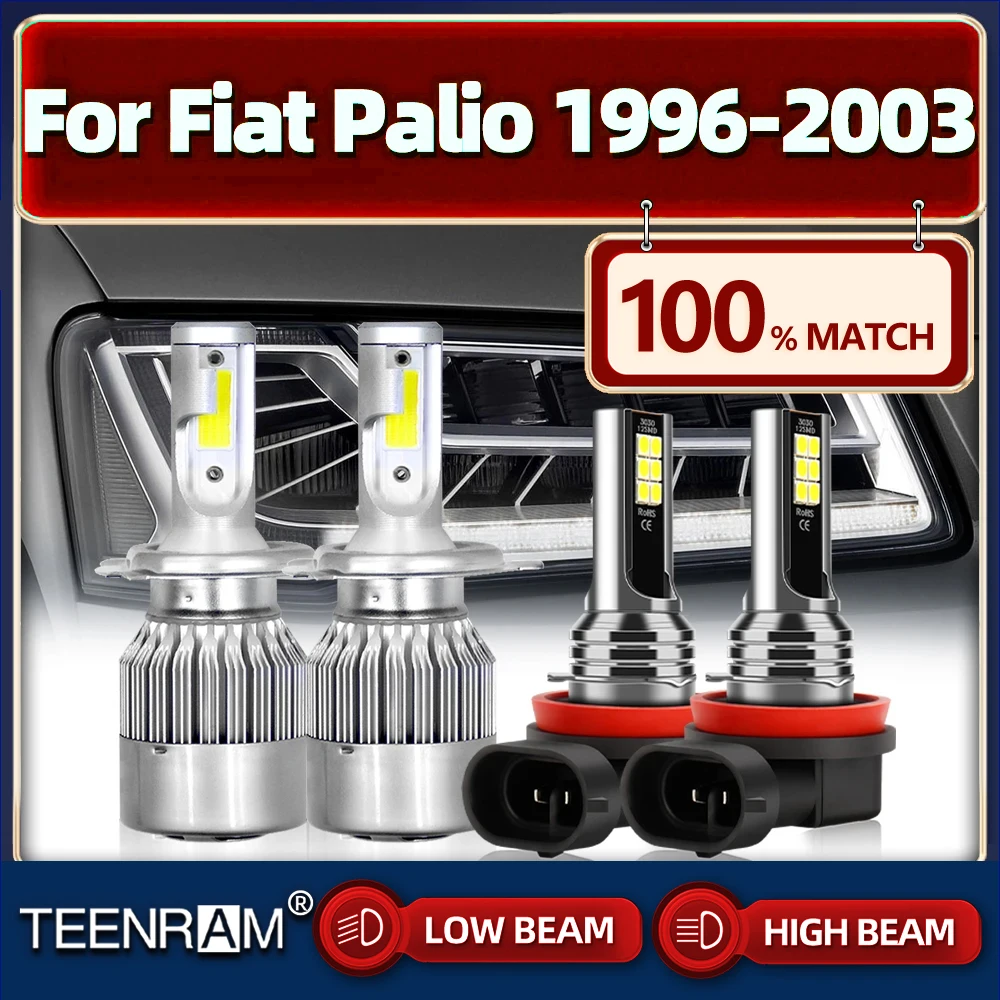 

240W 40000LM LED Car Headlight High Low Beam Car Lights 12V Auto Fog Lamp For Fiat Palio 1996 1997 1998 1999 2000 2001 2002 2003
