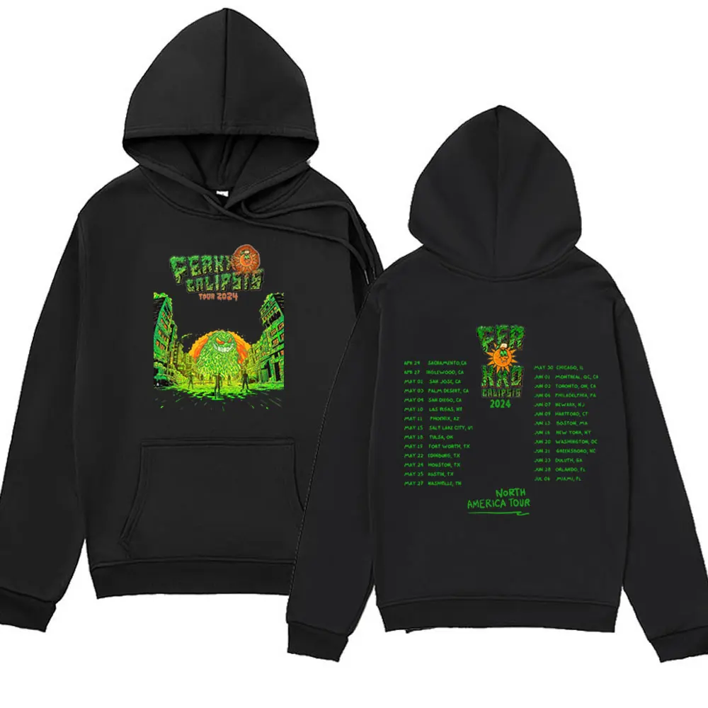 Rapper Feid Ferxxocalipsis Tour 2024 Graphic Hoodies High Street Hip Hop Trend Sweatshirt Men Women Fashion Long Sleeve Pullover