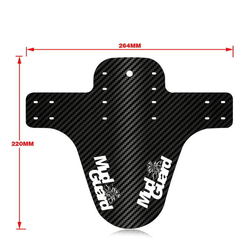 Description Picture 3 of item2 Piece Set Bicycle Fender Mountain Carbon Pattern Bike Mud Guard For Front Rear Wheel Mudguard Ultralight Cycling MTB Fender