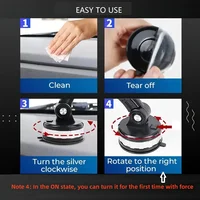 VIELLFON-Support de téléphone pour voiture, rotation à 360 degrés, pour pare-brise, iPhone Samsung Xiaomi, conduite mains libres 5
