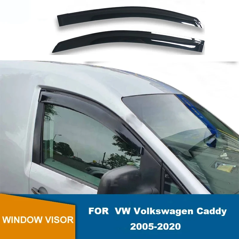 Weathershields Per Vw Volkswagen Caddy 2005-2021 2 Pezzi Visiera Per Finestra Vent Awnings Parapioggia Deflettore Rifugi Car Stylings
