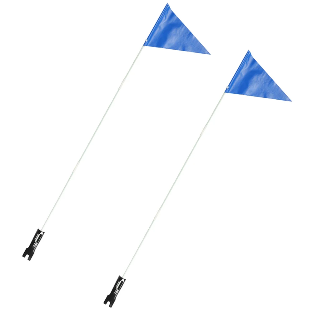 

2 Sets Flags Bicycle Reflective Flagpole Bracket Warning Banner Bike Accessories Stem Child