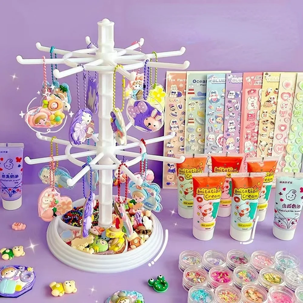 DIY Art and Craft for Girls: Guka Cream and Sticker Making Kit with Kpop Stickers, Artificial Cream Glue, and Decoration Accessories - Fun Complete
