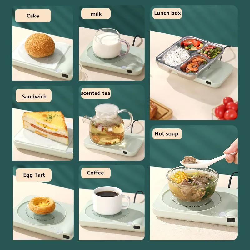 110V/220V Cup Warmer 3 Gear Coffee Mug Warmer Heating Coaster Smart Thermostatic Hot Plate Milk Tea Water Heating Pad Heater 5