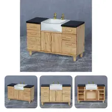 

Dollhouse Washbasin Lightweight Small Photo Props Dollhouse Bathroom Washbasin Model Mini Washbasin for Entertainment
