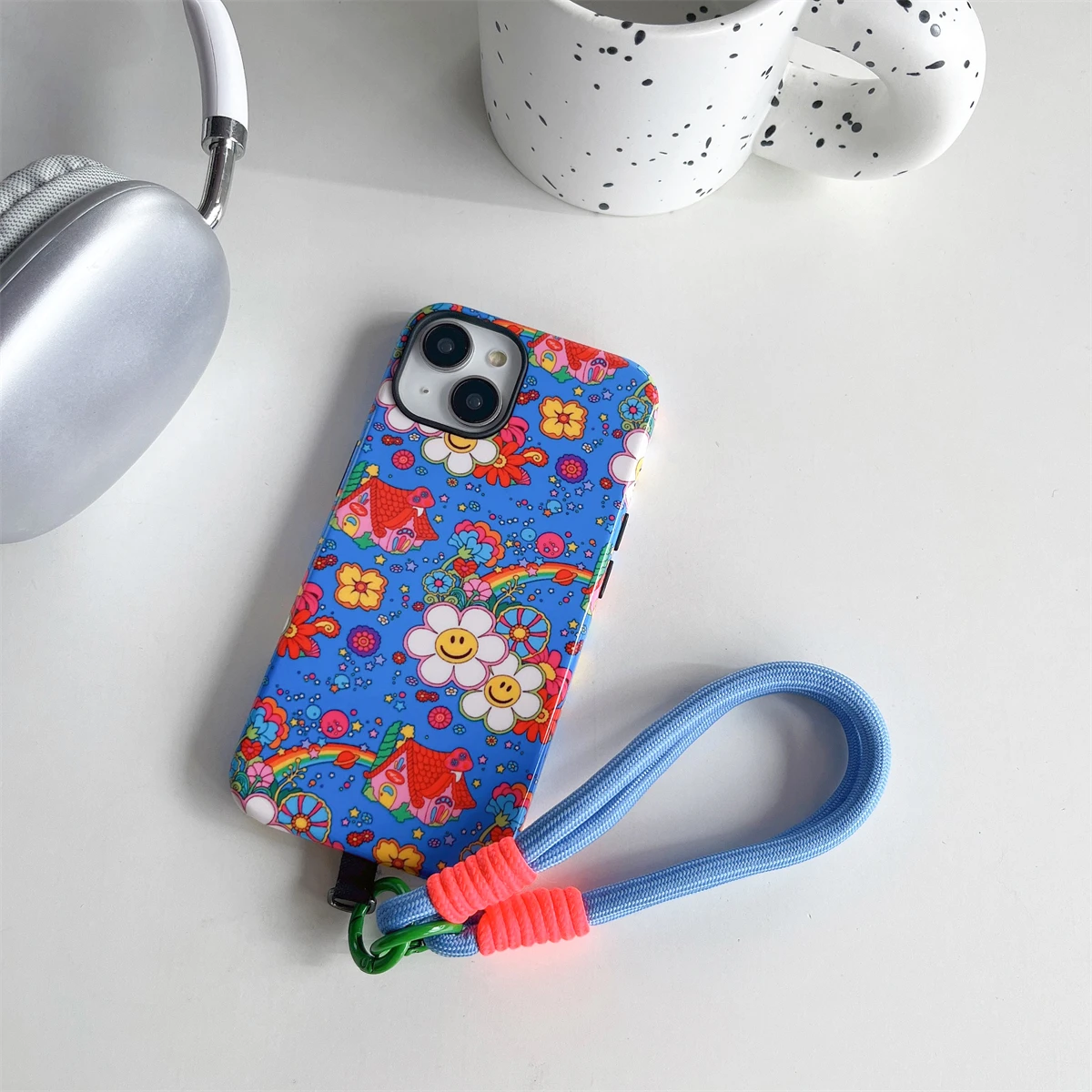 Flower series pattern intInclusive Phone Case Two-In-One Film Protective Shell For iPhone 15 14 13 12 11 Pro Max Plus Mini