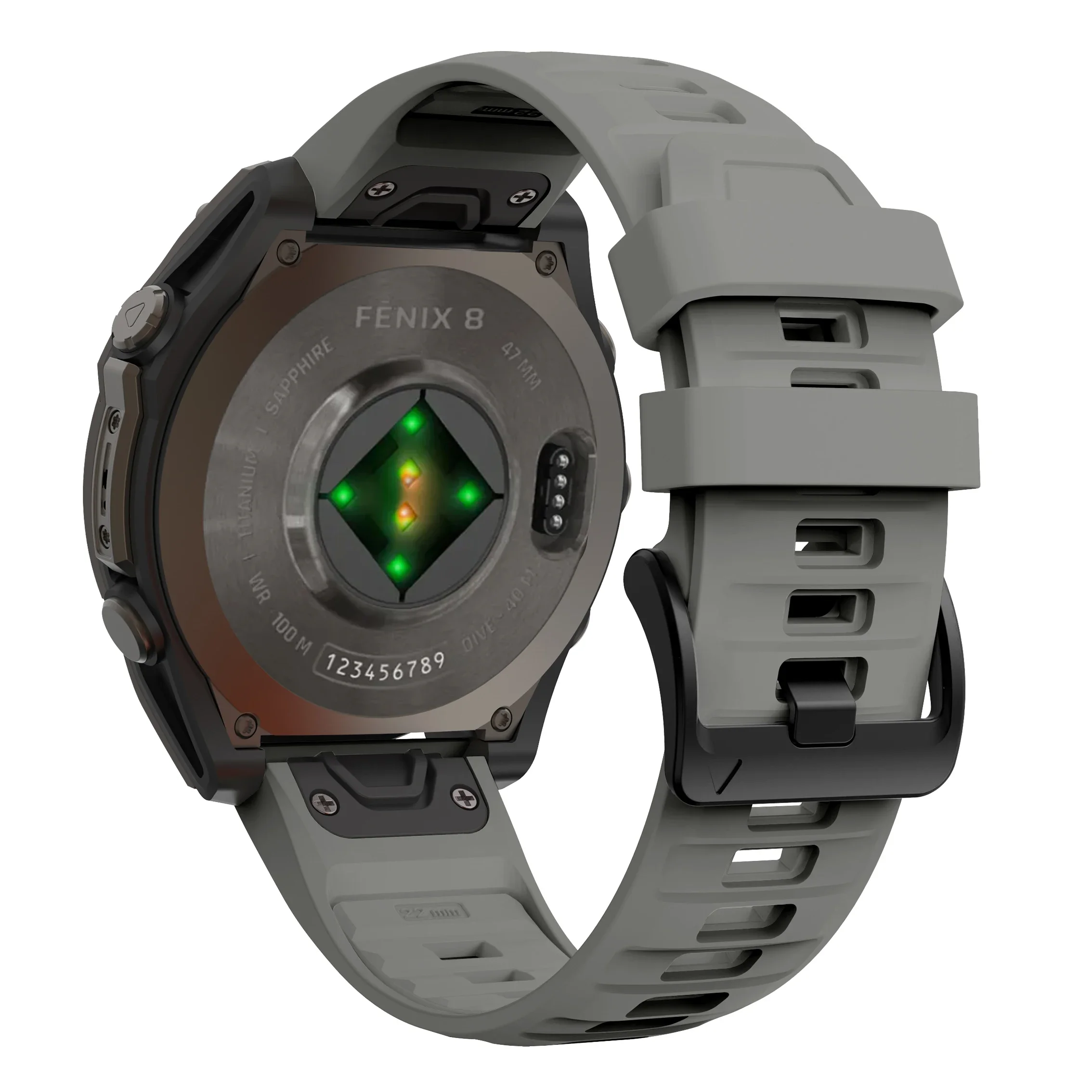 Versatile Silicone Watch Band for Fenix8 - QuickFit Strap Bracelet