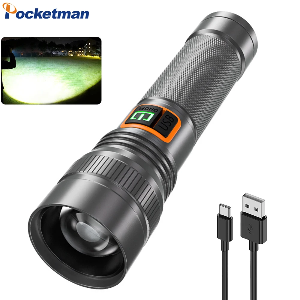 

Фонарик с зарядкой от USB, 3 режима