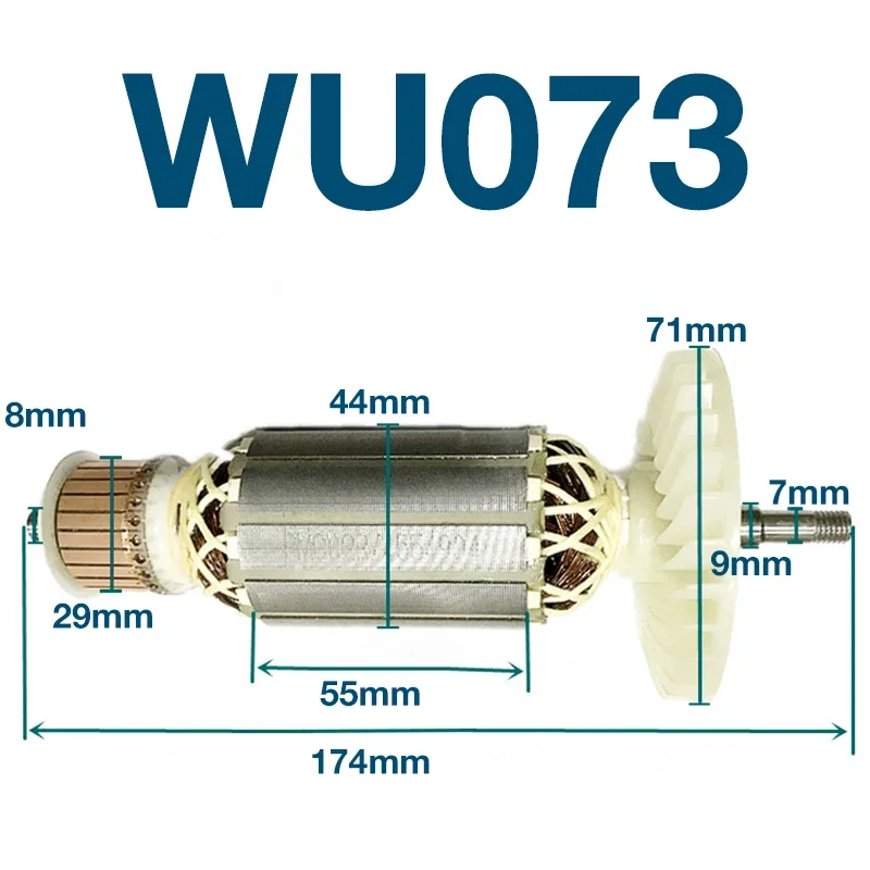 AC220-240V Armature for Worx WU073 Skylark Machine Rotor Armature Anchor Replacement Accessories ac220 240v rt0700c woodworking trimmer accessories for makita part 518802 5 rotor armature anchor stator replacement