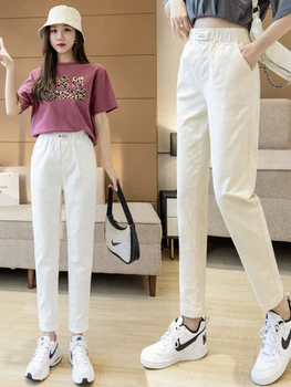 Elastic High Waisted Straight Leg Jeans Women In Spring And Summer 2026 1