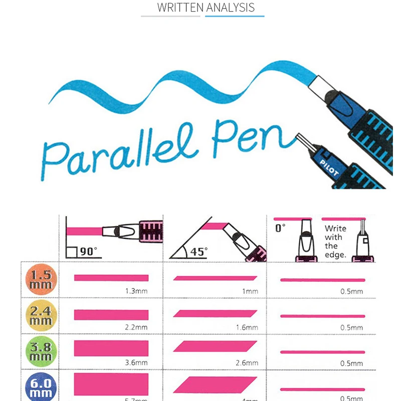 Pilot Parallel Pen Art Fountain Pen FP3-SS Special Font Writing Goethe Body Adult Artwork Duckbill Parallel for Writing fountain pen fountain pen ink metal pen calligraphy pen