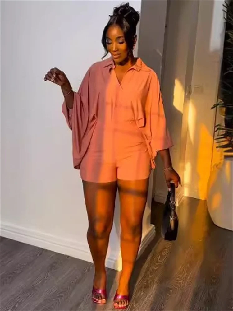 Wmstar Two Piece Set Women Fashion Shorts Sets Long Sleeve Shirts Matching Suit New in Summer Clothes Wholesale Dropshipping