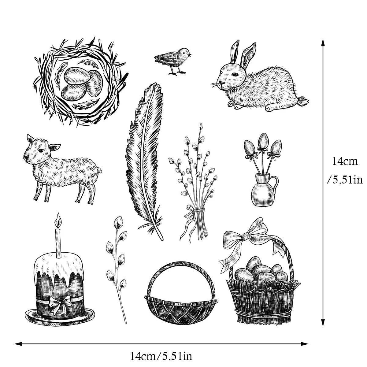 Happy Easter Clear Stamps/Seals For DIY Scrapbooking/Card Making/Album Decorative Silicone Stamp Crafts clear stamps clear rubber stamps