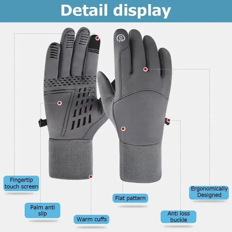 Winter Gloves Waterproof Thermal Sport Glove for Men Women for Running Cycling Driving Ski Hiking Warm Glove for Work 3
