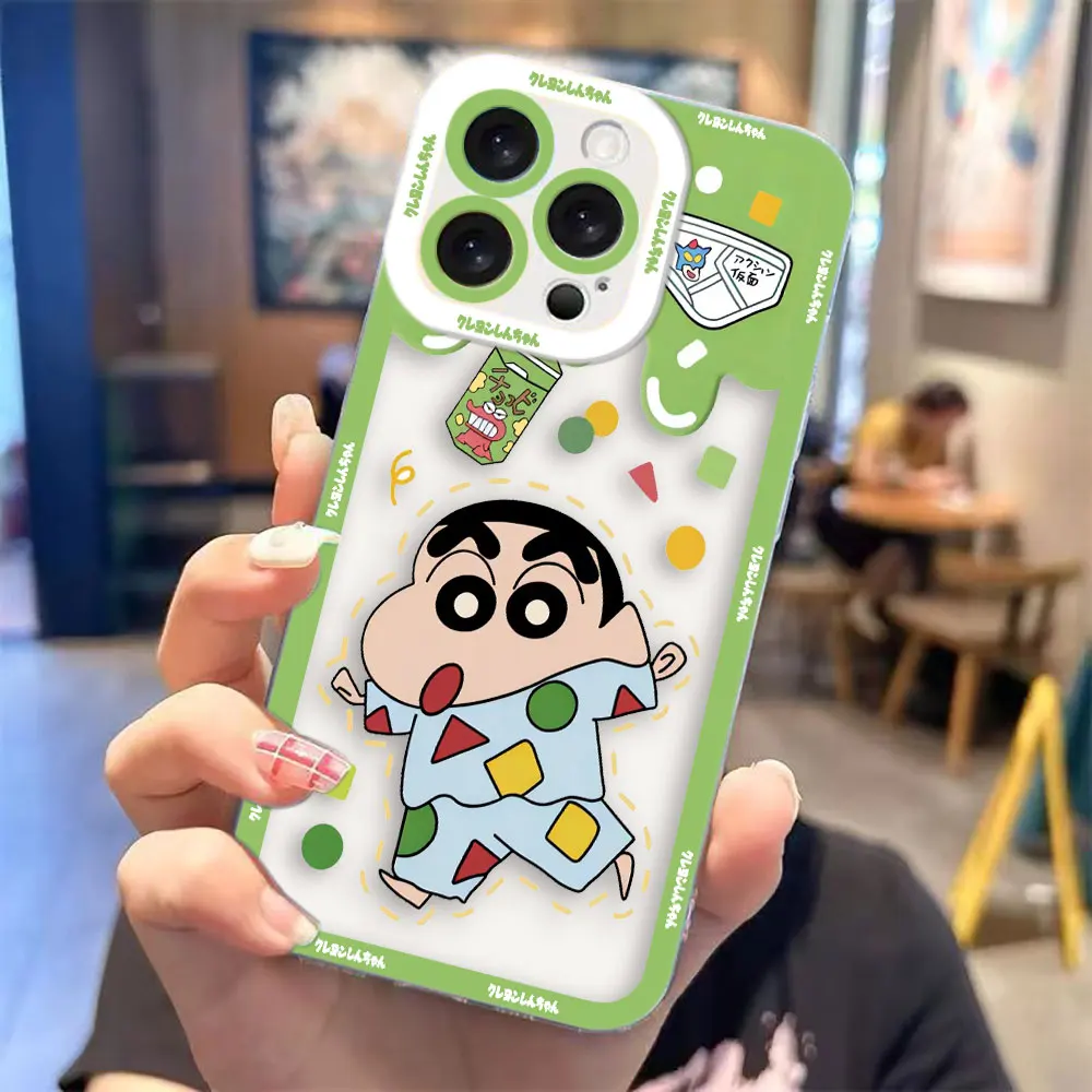 Transparent Cartoon Crayon-Shin Chan Phone Cover