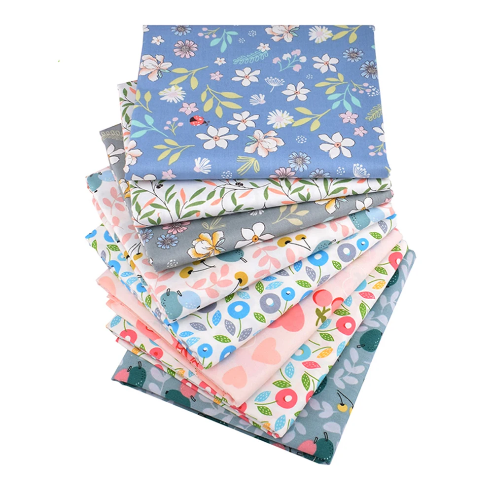 Chainho,Printed Twill Weave Cotton Fabric,Patchwork Cloth Bundle,DIY Quilting Sewing Material,20x25cm Or 40x50cm Per Piece