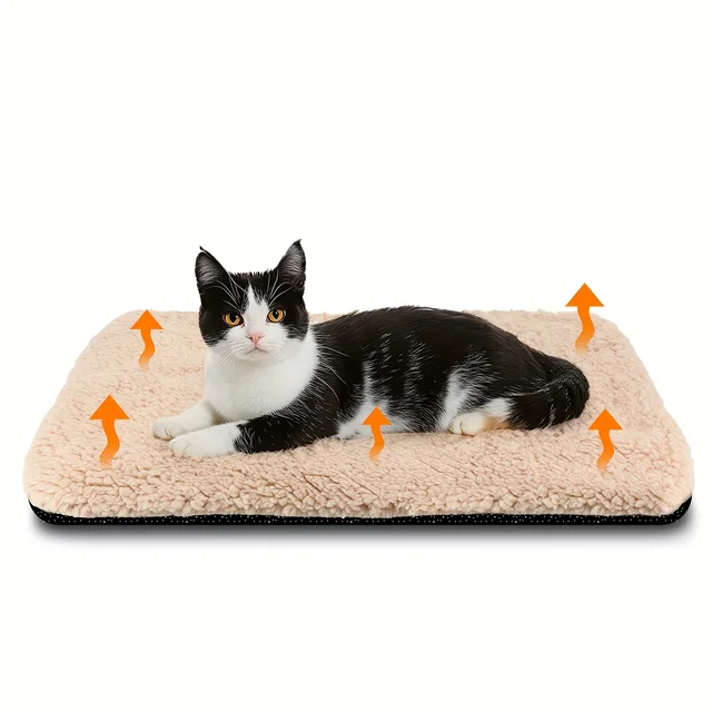 Self-Warming Pet Pad Blanket, Electric-Free Thermal Bed Mat, Anti-Slip for Cats Dogs Winter Warmth Mat Heat Reflecting Core Pad