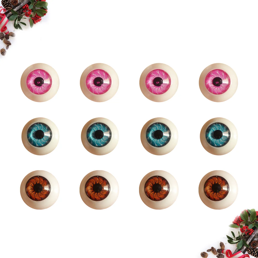 

20MM Simulated Round Eyeballs Resin Cartoon Fake Eyes Decor DIY Phone Case Eyeballs Creative DIY Doll Eyes
