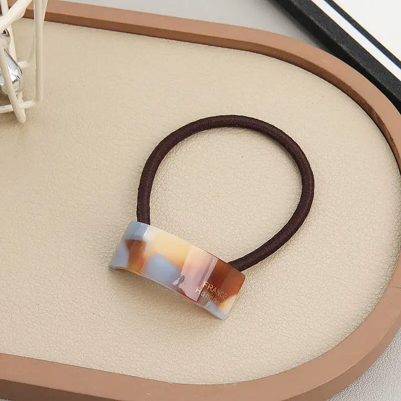 Koreanische Acetat Unregelmäßige Haar Krawatten Mode Elastische Haar Bands Scrunchies Stirnbänder Für Frauen Pferdeschwanz Krawatte Seile Haar Zubehör – Detail 22