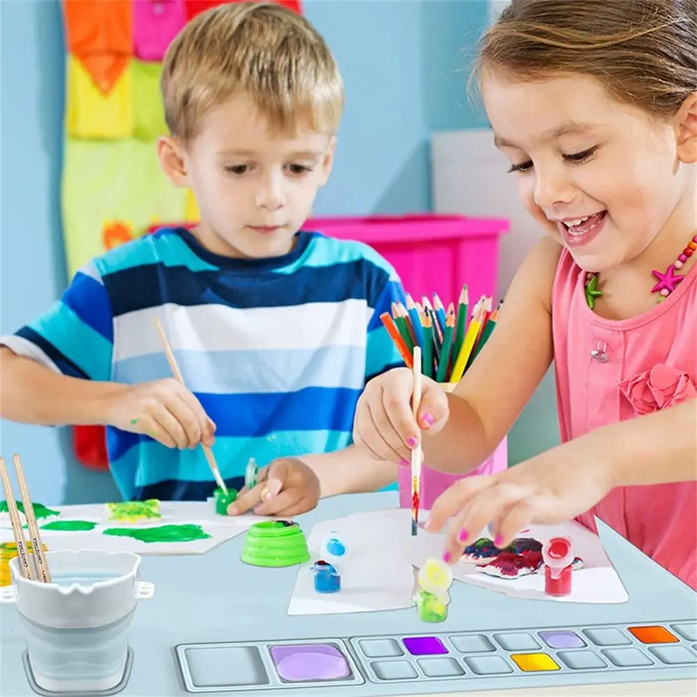 Silicone Painting Pad Silicone Drawing Board Multipurpose Kids Graffiti Drawing Board DIY Craft Mat For Epoxy Resin Art Painting Art Clay