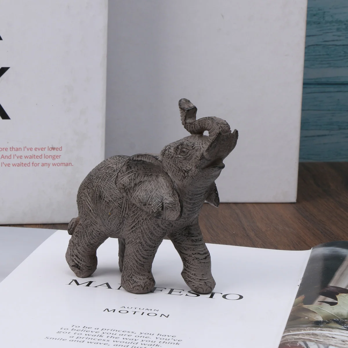 2 Stück/Set, Elefantenstatue, Dekoration, Geschenke für Mütter, Elefantengeschenke für Frauen, Heimdekoration, Büro, Bücherregal, TV-Ständer, Wohnzimmer – Detail 7