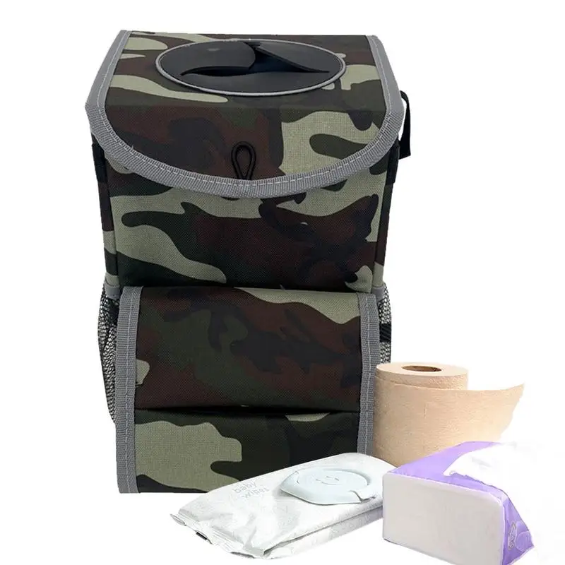 

Car Trash Can With Lid Foldable Vehicle Trash Can Car Interior Accessories Foldable Storage Bin Car Essentials Truck Accessories