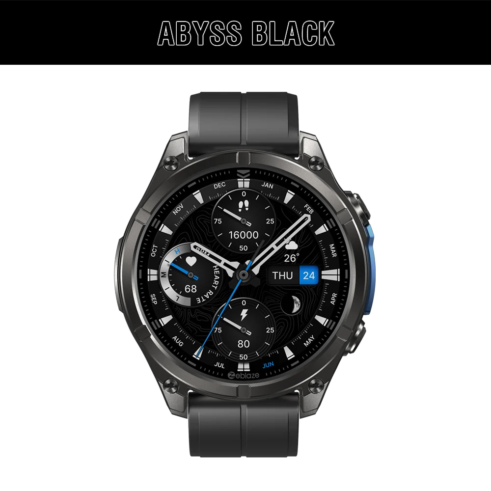 Zeblaze VIBE 8 AMOLED Smartwatch Voice Calling Flashlight HR BP Monitor