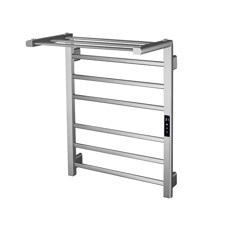 Electric towel rack drying sterilization with storage rack stainless steel bath towel folding touch screen bathroom bar