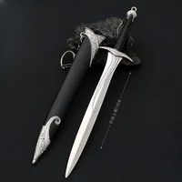 22CM Elf Sting Hobbits Frodo Baggins Bilbo Baggins Middle-earth Weapon Metal Katana Samurai Sword Keychain Ornaments Gift toys 2