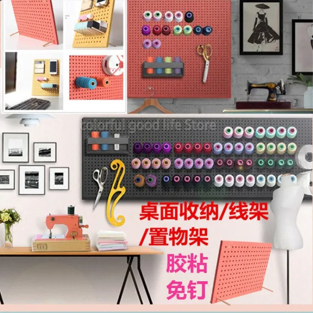 Kezdőlap Típusú Fa Orsó Tároló Állvány Varrószál Rack 25 Spool Szervező Varrás Hímzés Falra Szerelt Asztal - Image 2