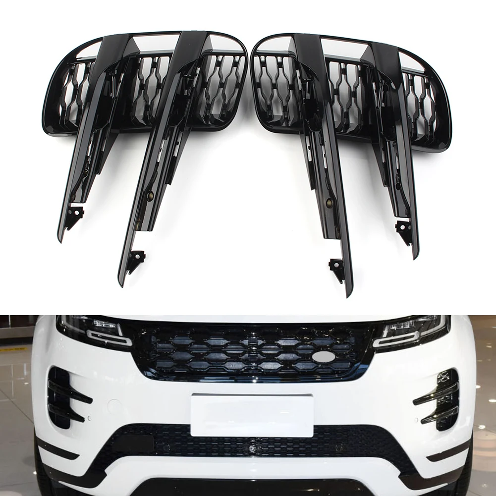 

1Pcs Left/Right Gloss Black Car Front Bumper Grille For Land Rover Range Rover Evoque 2019 2020 2021 2022 LR114729 LR114728