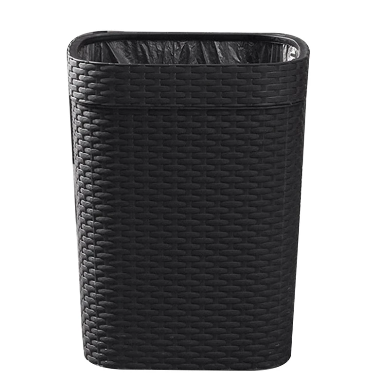 

Rattan Trash Trash Can Office Kitchen Trash Can Toilet Toilet Paper Basket Household Trash Can