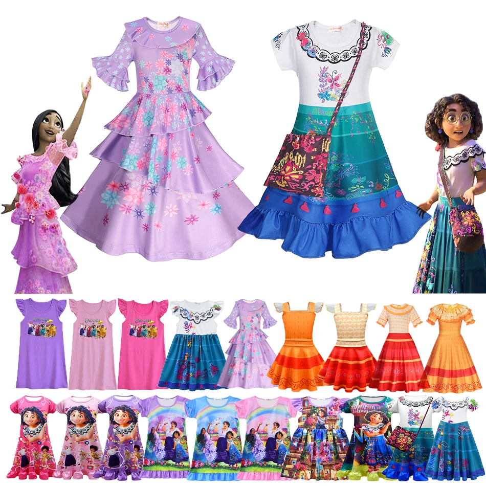 Encanto Isabela Cosplay Costumes For Girls Mirabel Madrigal Princess ...