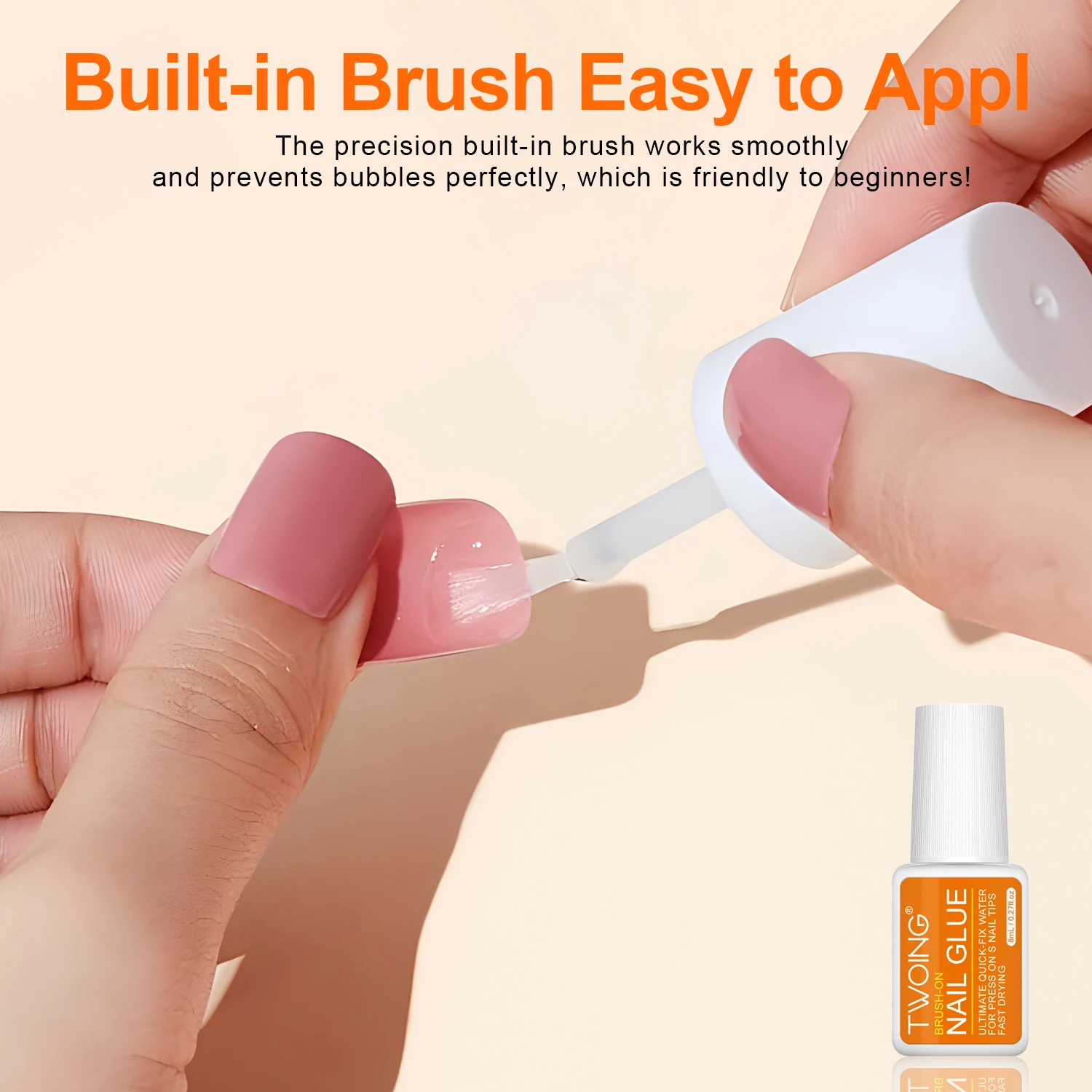Super Strong Nail Glue For Press On False Nail Tips, Acrylic Fake Nails,Long-lasting Adhesion, Rhinestone Glue With Fast Drying 4