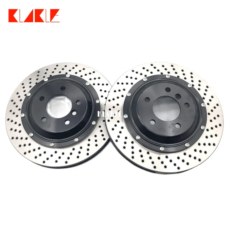 KLAKLE 320*30MM Drilled Brake Disc Black Color Center Bell For Cutomize Client