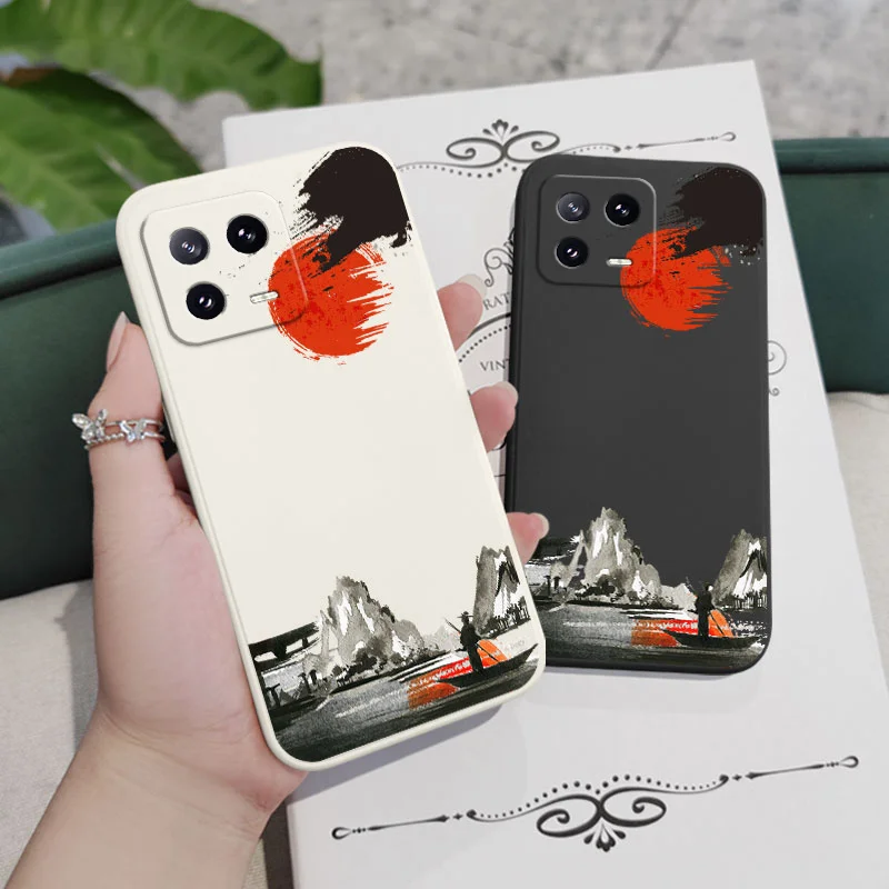Admire The Moon Liquid Silicone Phone Case
