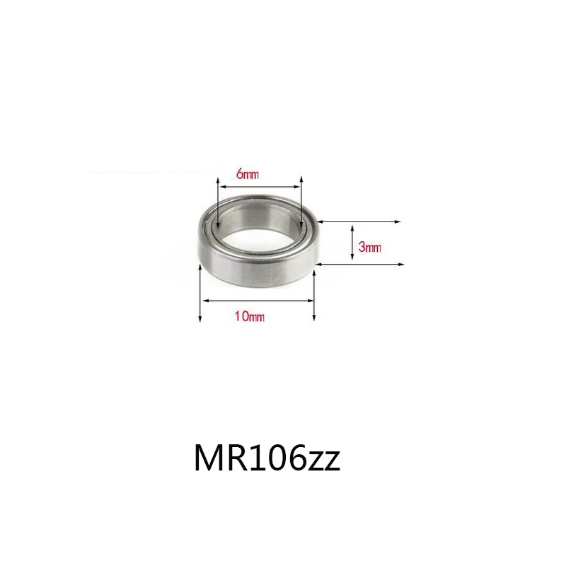 Lot de 5 Roulements MR106ZZ 6x10x3mm Acier Inoxydable