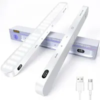 WILLED Motion Sensor Cabinet Light Battery Display 60 LED Touch Light Bar Wireless Rechargeable Battery Night Light 1