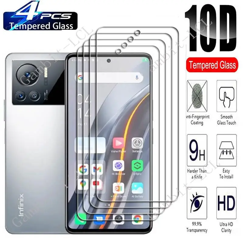 

4PCS For Infinix Note 12 VIP 6.7" Screen Protective Tempered Glass ON InfinixNote12VIP Note12VIP X672 Protection Cover Film