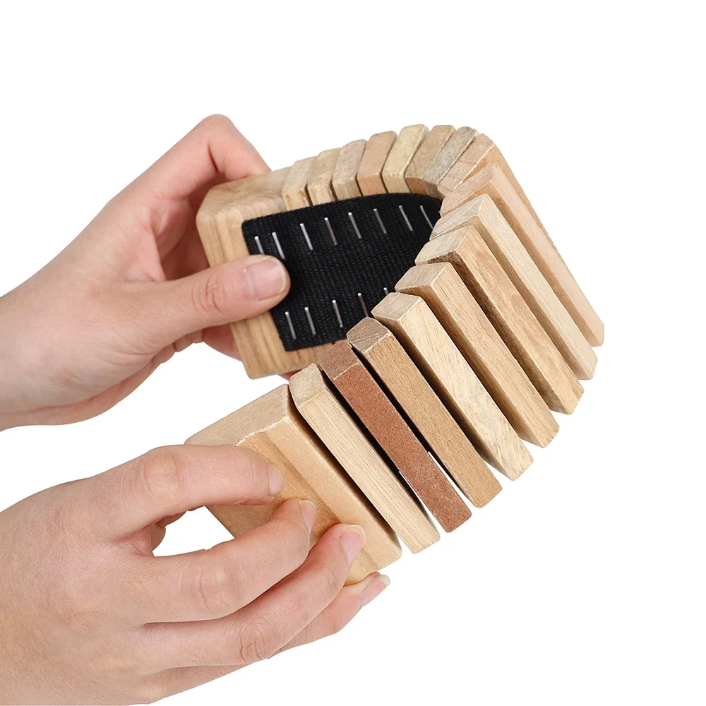 Orff Musical Instruments Wooden Castanets Clapper Shaker Percussion Tooth Wood Sounder Kids Educational Toys Beginner Allegro