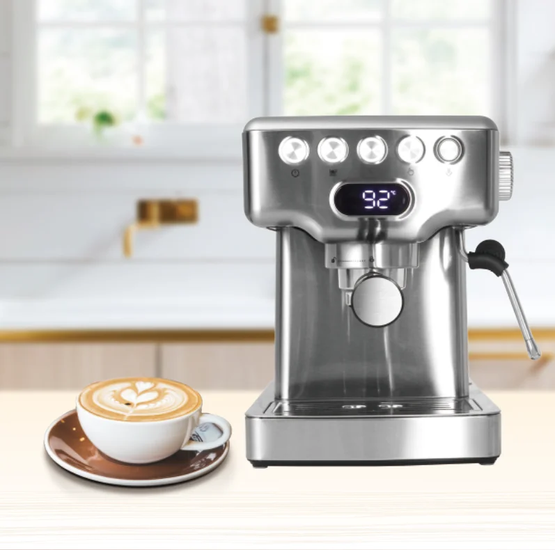 

ITALY 20 Bar 1.4L Espresso Coffee Maker Brew Froth Cappuccino Latte Machine Milk Frothing Bubble Steamer