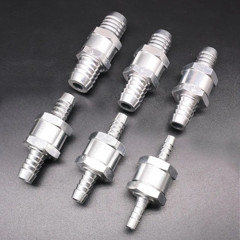 Check Valve Check Valve Aluminum Alloy Fuel One Way For Cars and Ships Suitable for Carburetor 6/8/10/12/14/16MM