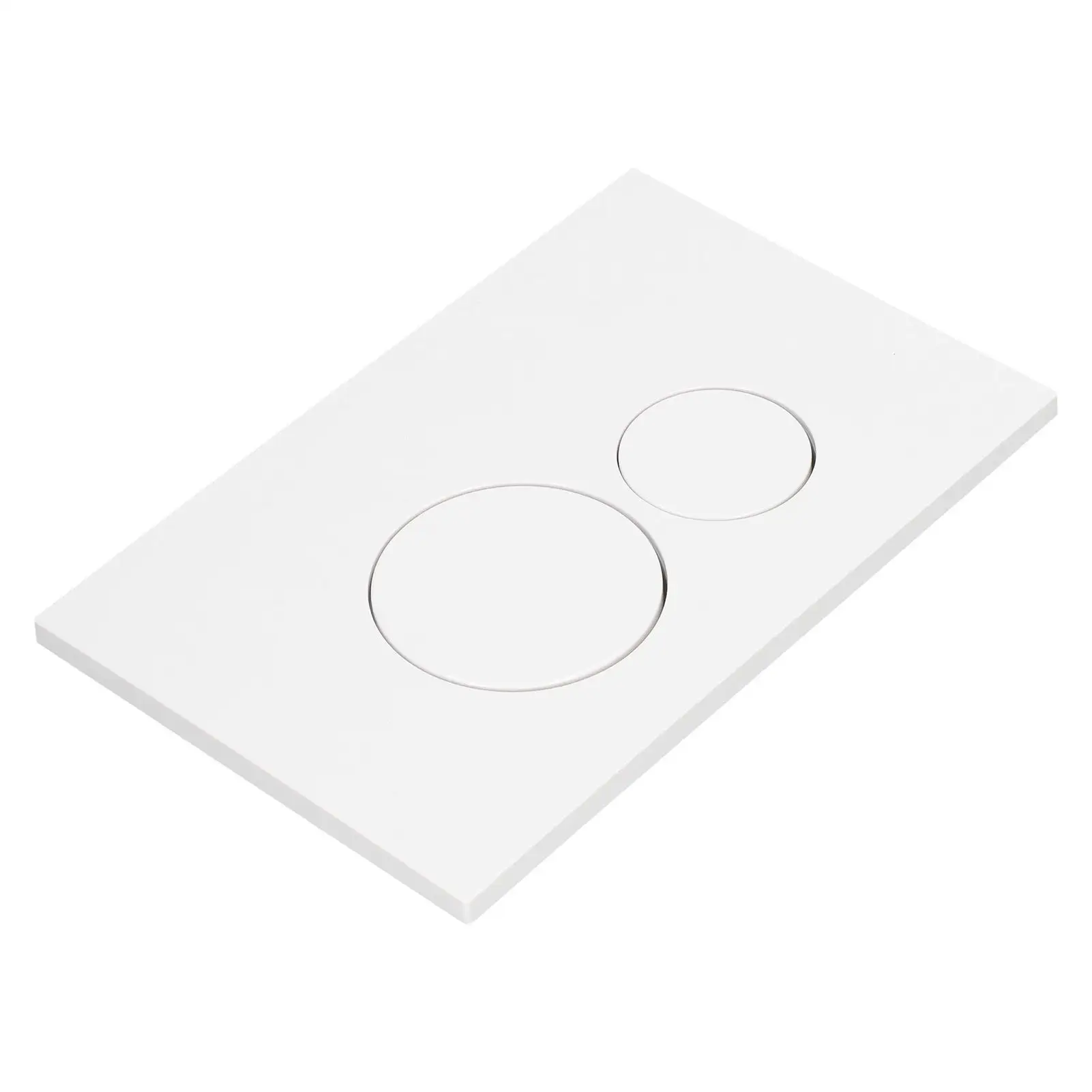 Dual Flush White ABS Squared Round Button Toilet Tank Panel with Concealed Column Latent Button