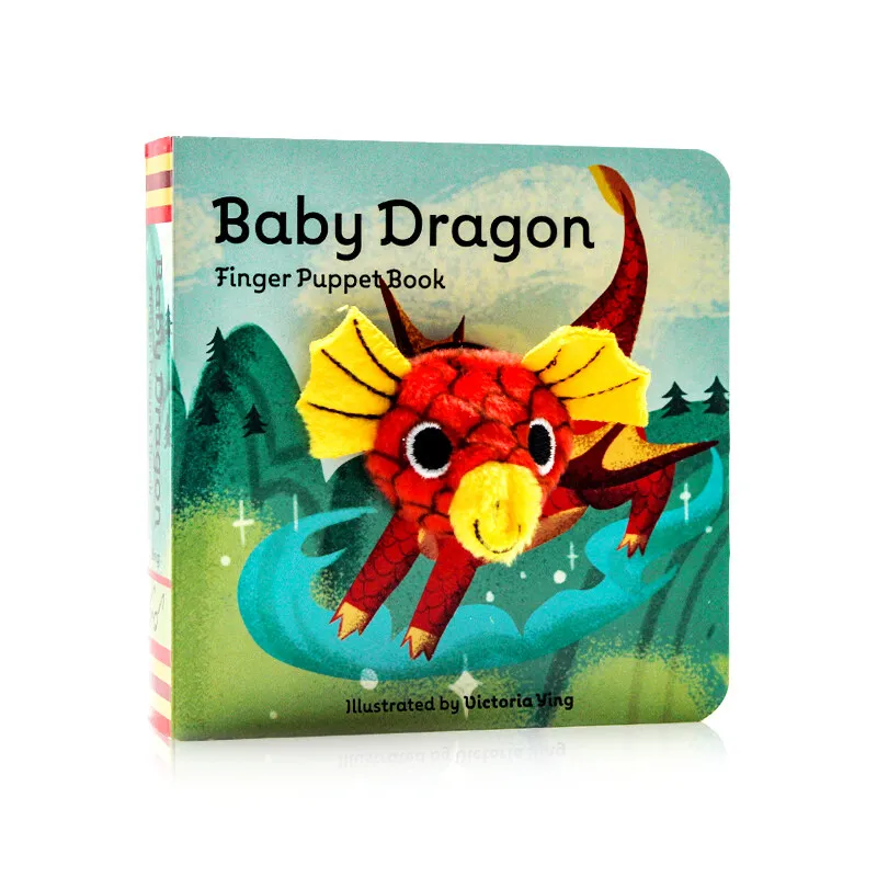 

Milu Original English Baby Dragon Finger Puppet Book Picture Board Toy